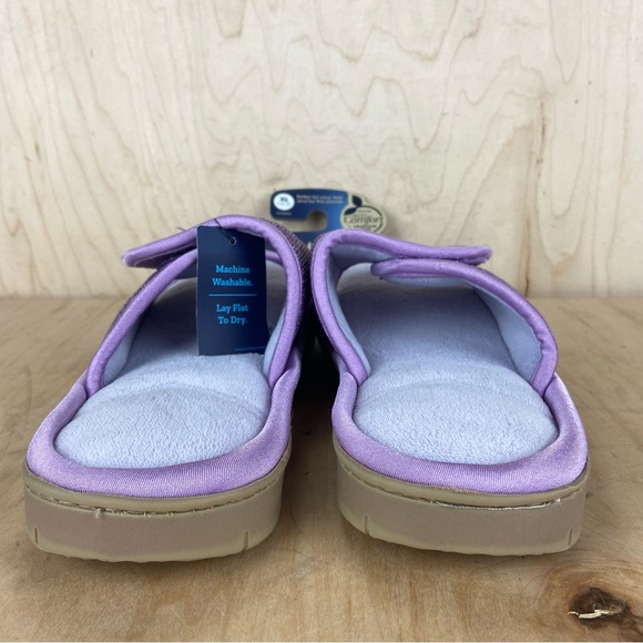 Isotoner Memory Foam Slip On Open Toe Slippers Lavender Women’s Size 9.5-10 NWT - Picture 5 of 10